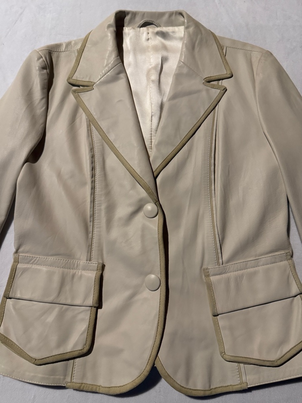 Cristiano Di Thiene soft Italian made leather blazer Vintage - Picture 4 of 11